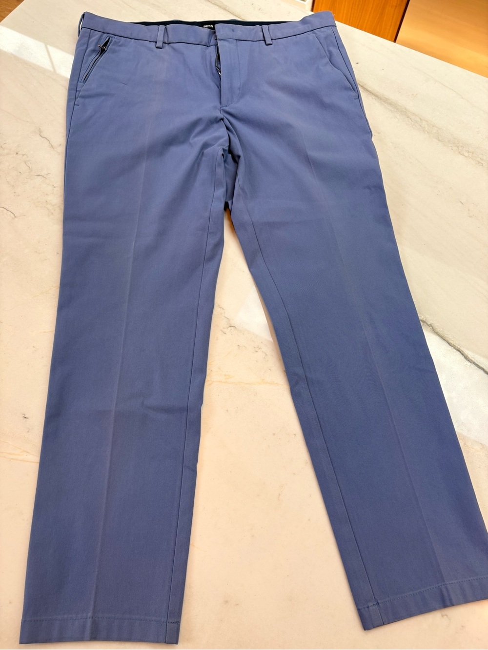 Men’s Hugo Boss Navy and Light Blue Chino Pants